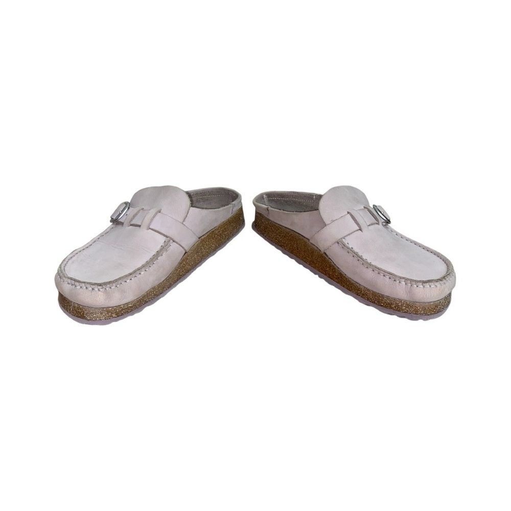 Birkenstock Buckley Lilac Nubuck Leather Slip-On Moccasin Clog Mule Shoes - Picture 4 of 10